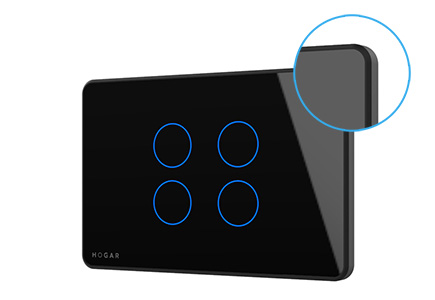 Hogar Z-Wave Prima Touch Switches - Black - Black Bezel