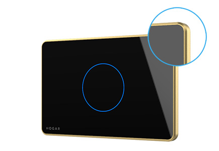 Hogar Z-Wave Prima Touch Switches - Black - Gold Bezel